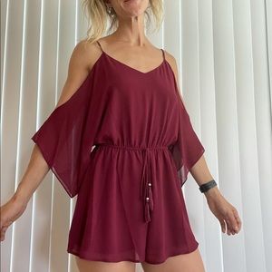 Naked zebra shorts romper